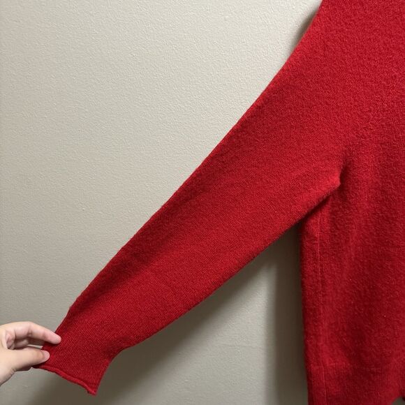 J.Crew Rollneck Sweater Women's XXS Red Maroon Wool Alpaca Supersoft BD613 NWT - Picture 2 of 16